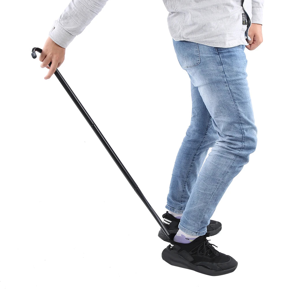 Langer Anziehstab mit Schuhlöffel – 90cm Multifunktionale Anziehhilfe für Schuhe und Socken für Senioren und Menschen mit Behinderung