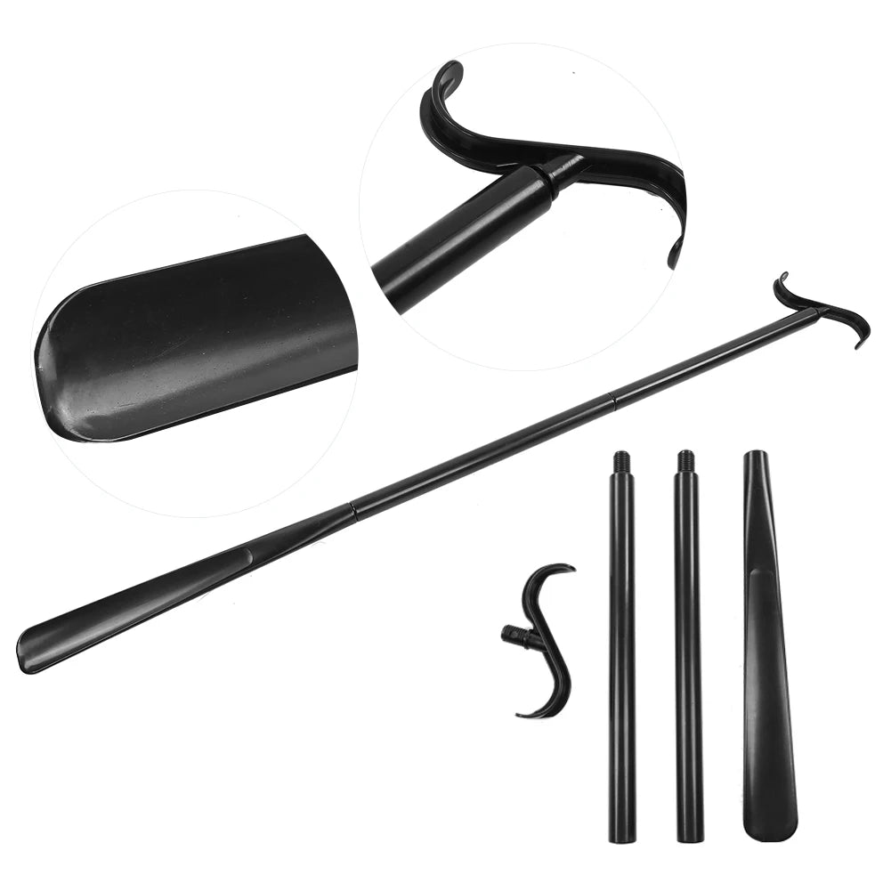 Langer Anziehstab mit Schuhlöffel – 90cm Multifunktionale Anziehhilfe für Schuhe und Socken für Senioren und Menschen mit Behinderung