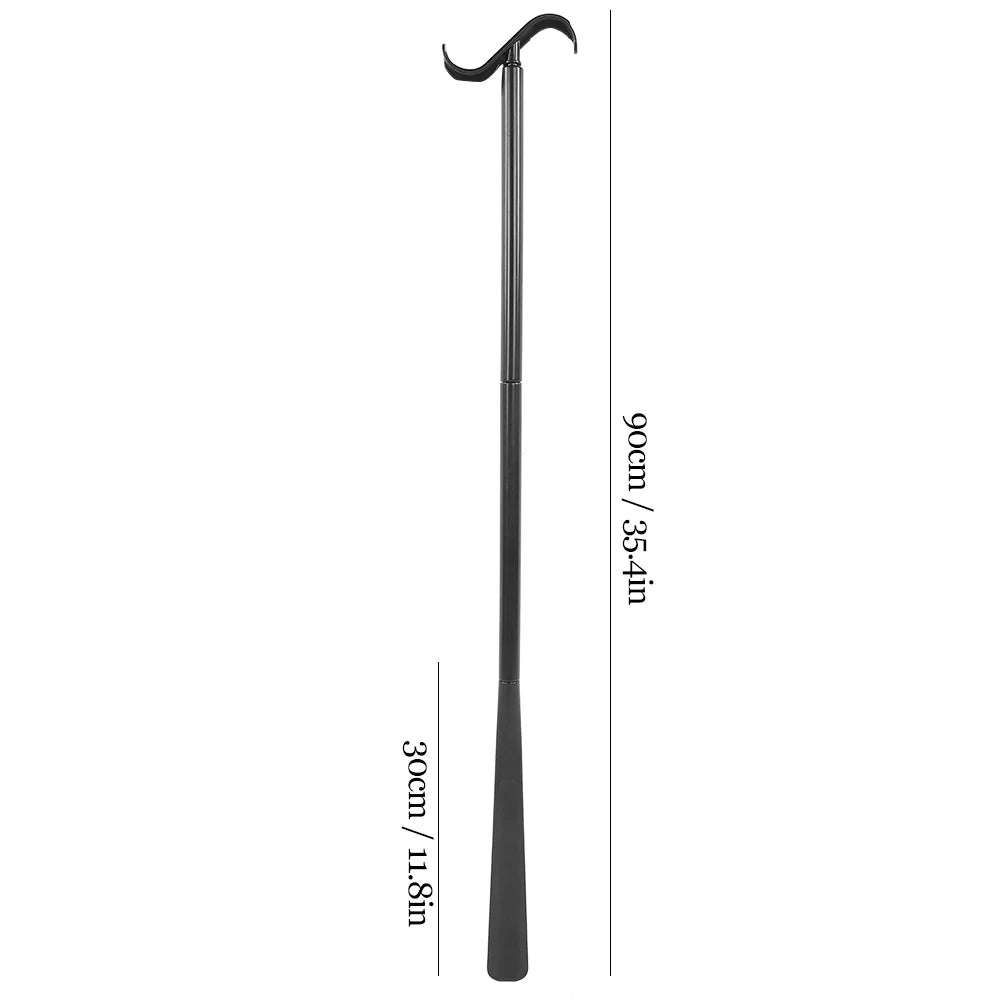 Langer Anziehstab mit Schuhlöffel – 90cm Multifunktionale Anziehhilfe für Schuhe und Socken für Senioren und Menschen mit Behinderung