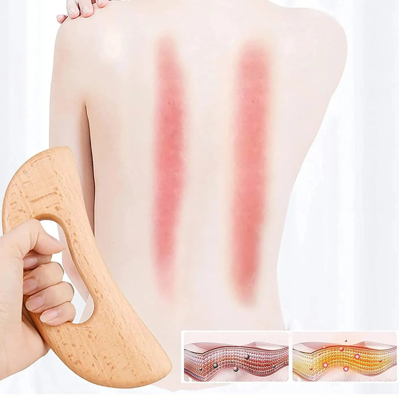 Halbmond Holz Massagewerkzeug – für Massage- und Wellnesspraktiken