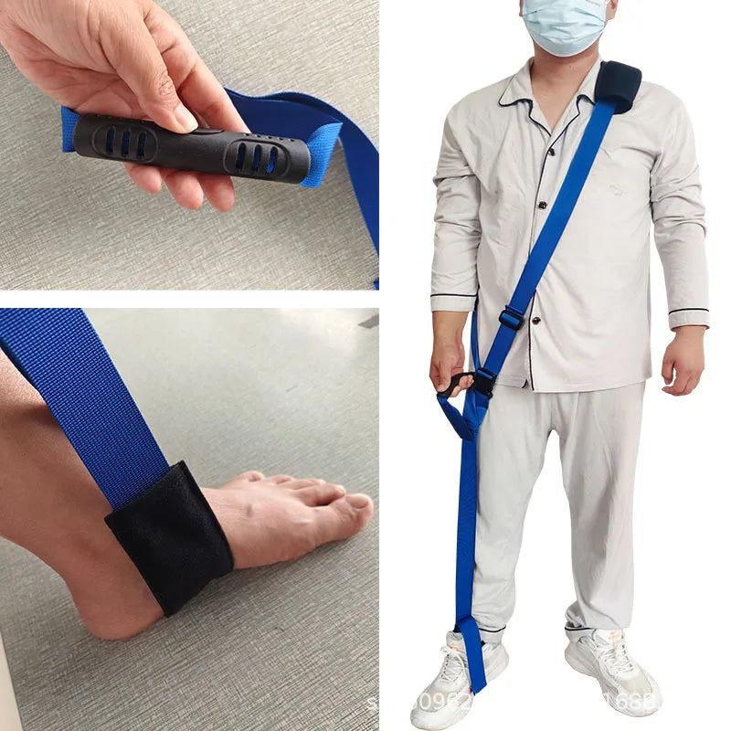 Gehhilfe mit Hebegurt – Bein- und Fußhebehilfe gegen Fußschleifen für Postoperative Rehabilitation und Gehtraining