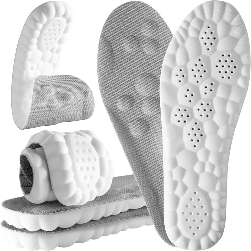 4D Memory Schaum Einlegesohlen mit Stoßdämpfung – Weiche Komfort Schuh Einlagen
