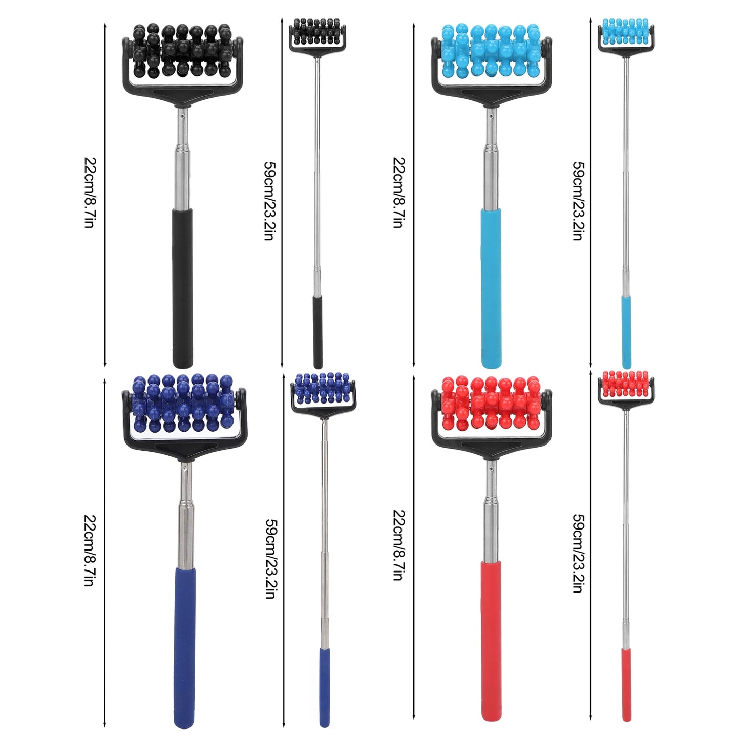 Verstellbarer Teleskop Massage Roller – Rücken- und Nacken Massage Stick