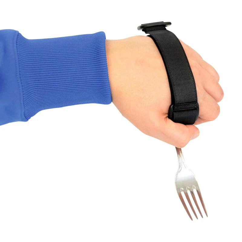 Elastische Esshilfe Besteckhalter – Utensilienmanschette für Löffel, Gabel und Messer für Senioren, Patienten und Menschen mit Behinderung
