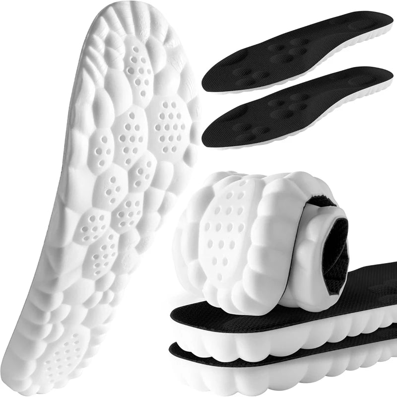 4D Memory Schaum Einlegesohlen mit Stoßdämpfung – Weiche Komfort Schuh Einlagen
