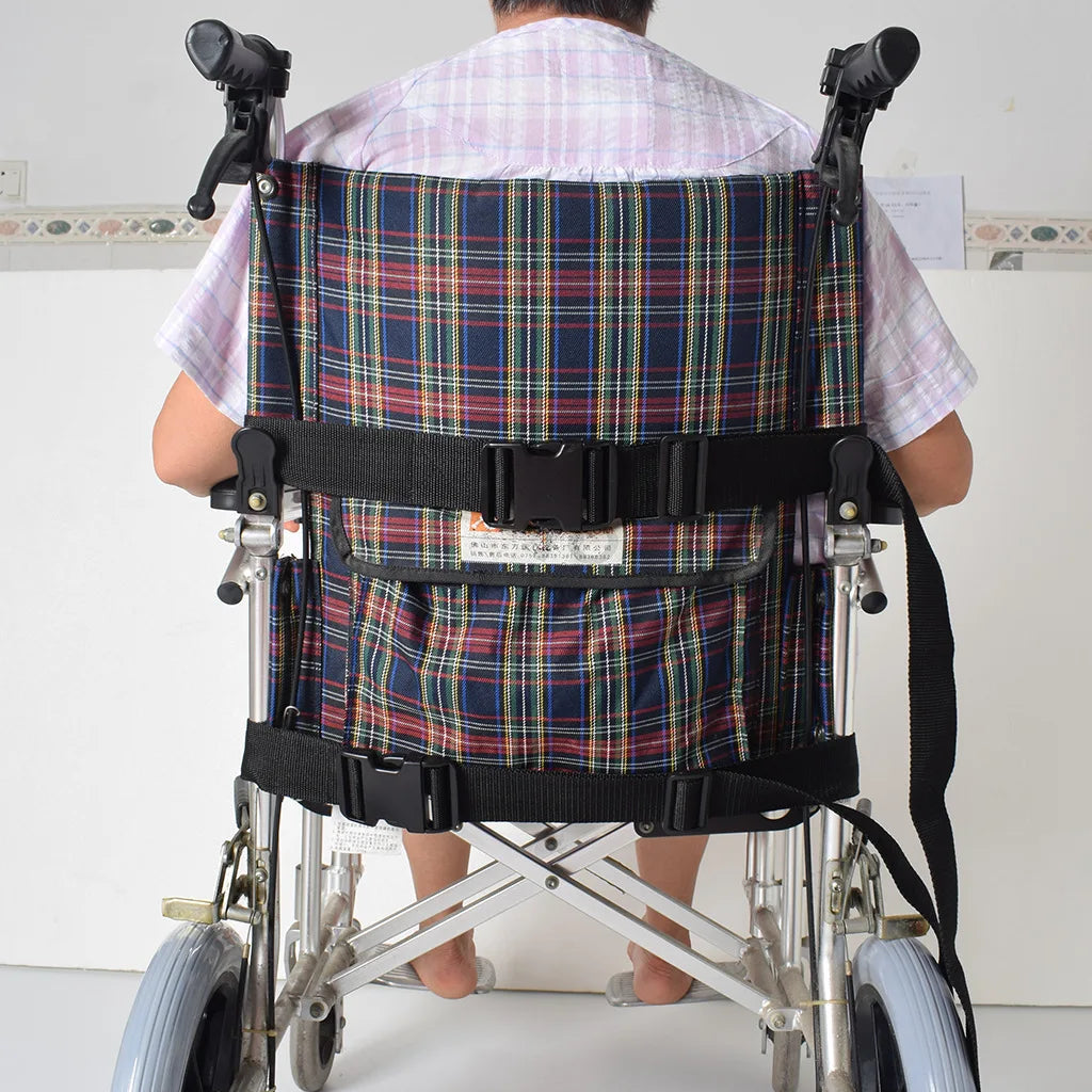 Rollstuhl-Sicherheitsgurt mit T-Polster – Atmungsaktiver Schutzgurt zur Sturzprävention und Fixierung von Patienten