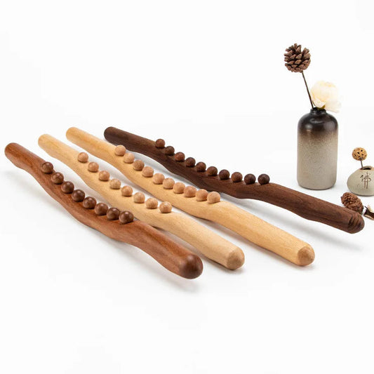 Buchenholz Massage Roller Stick – Rücken, Arme, Beine und Schultern - Entspannungs- und Massagetool