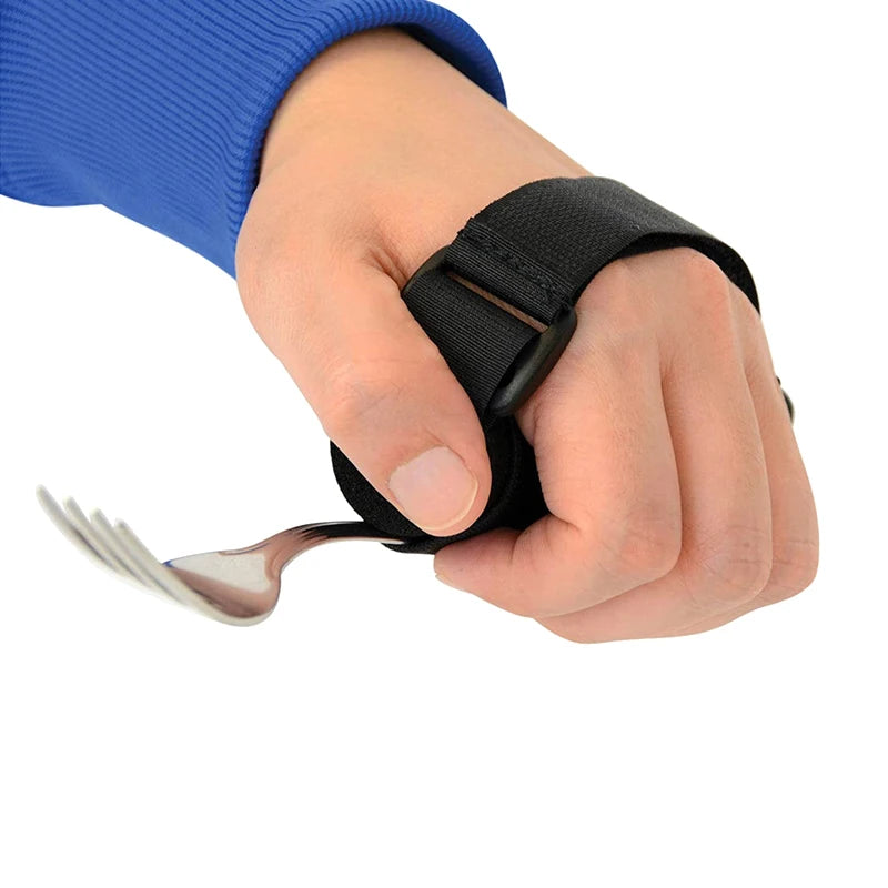 Elastische Esshilfe Besteckhalter – Utensilienmanschette für Löffel, Gabel und Messer für Senioren, Patienten und Menschen mit Behinderung