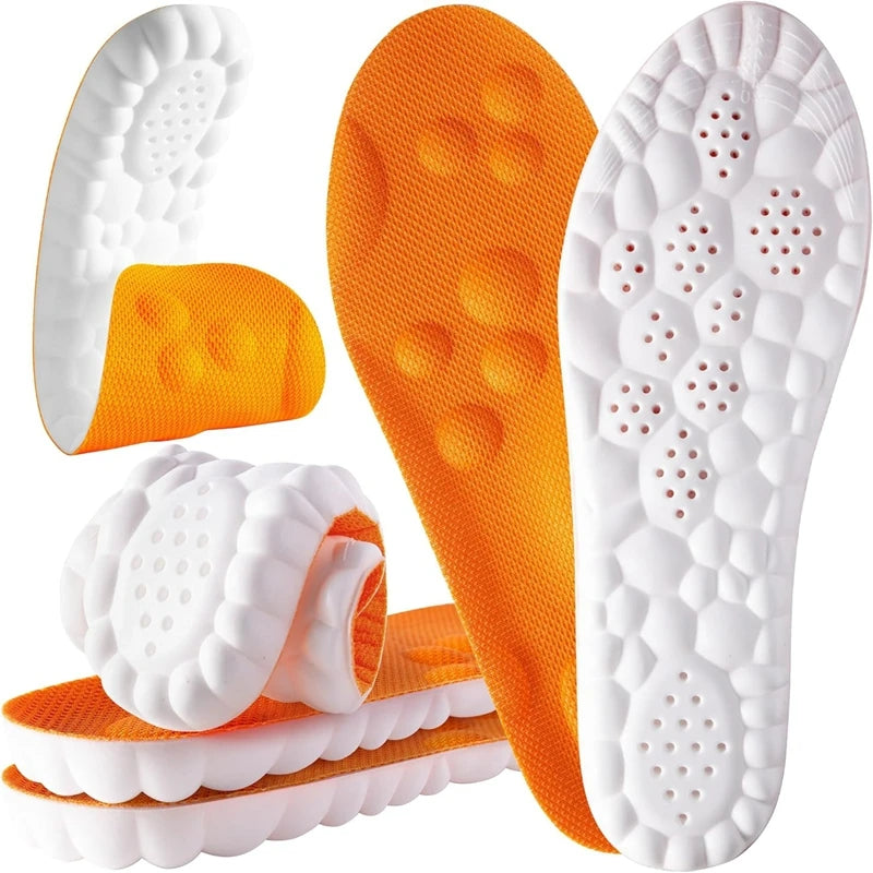 4D Memory Schaum Einlegesohlen mit Stoßdämpfung – Weiche Komfort Schuh Einlagen