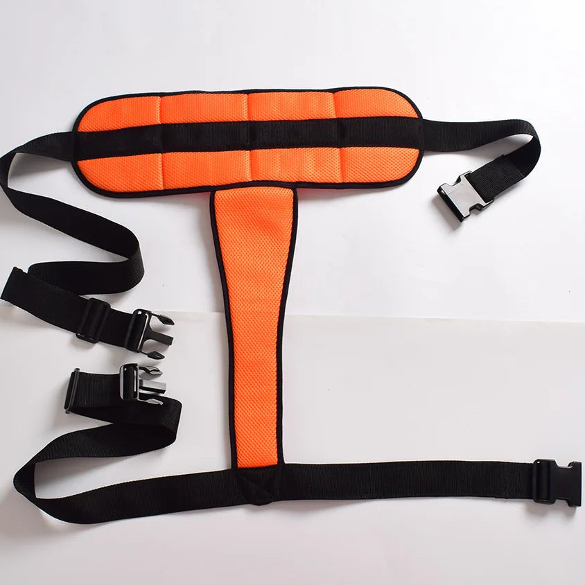 Rollstuhl-Sicherheitsgurt mit T-Polster – Atmungsaktiver Schutzgurt zur Sturzprävention und Fixierung von Patienten