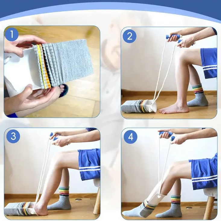 Sockenanziehhilfe ohne Bücken – Anziehhilfe für Socken und Strümpfe