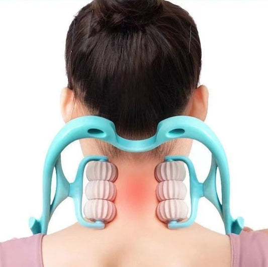 Ergonomischer Rollen Nacken- und Schultermassager – Druckpunkt Massagewerkzeug
