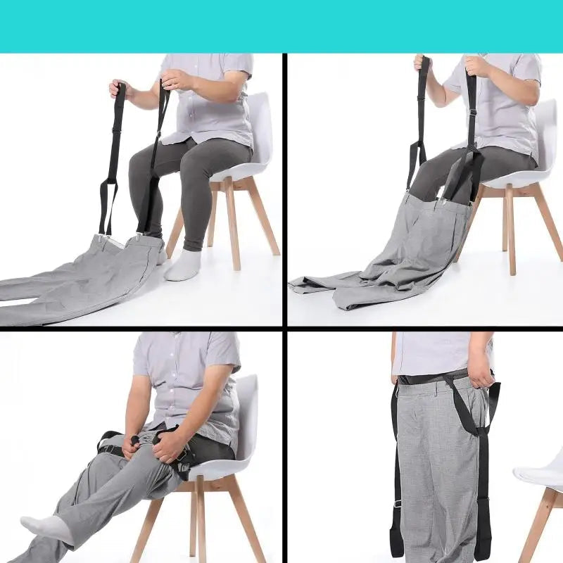 Hosen-Anziehhilfe – Faltbarer Verstellbarer Hosenhochzieher mit Metallclip für Senioren