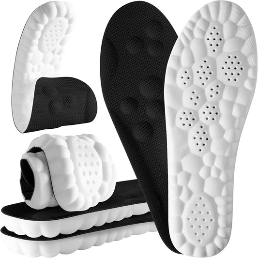 4D Memory Schaum Einlegesohlen mit Stoßdämpfung – Weiche Komfort Schuh Einlagen