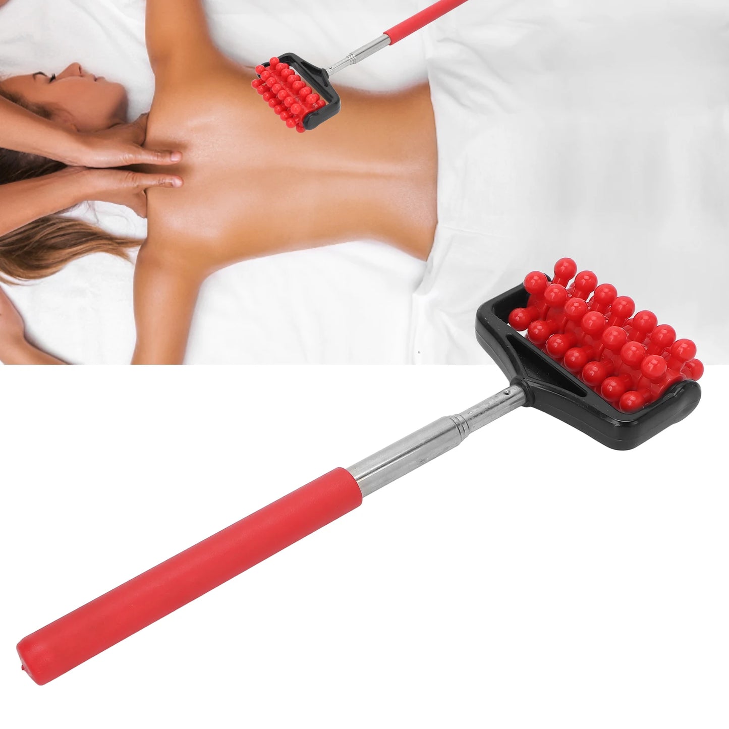 Verstellbarer Teleskop Massage Roller – Rücken- und Nacken Massage Stick