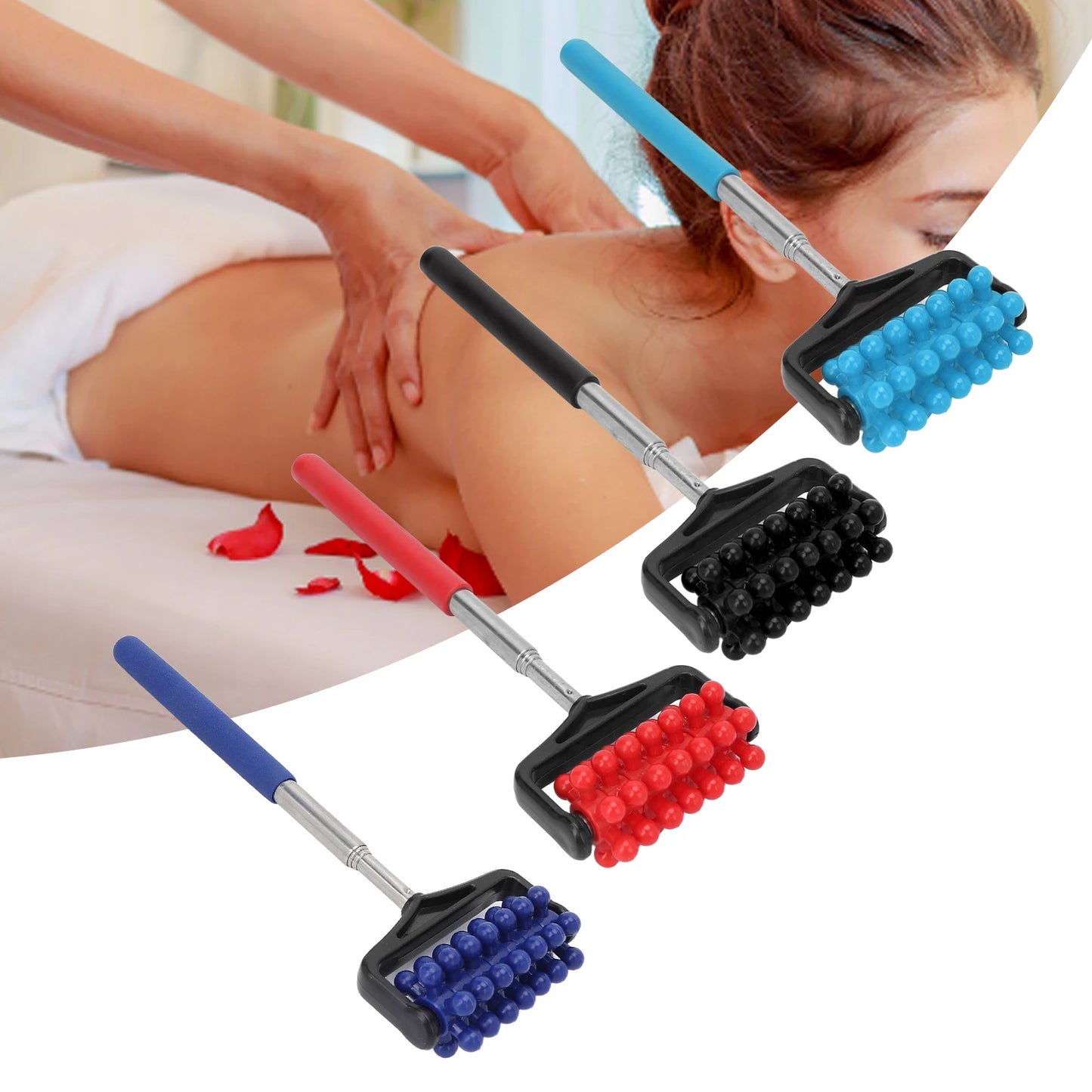 Verstellbarer Teleskop Massage Roller – Rücken- und Nacken Massage Stick