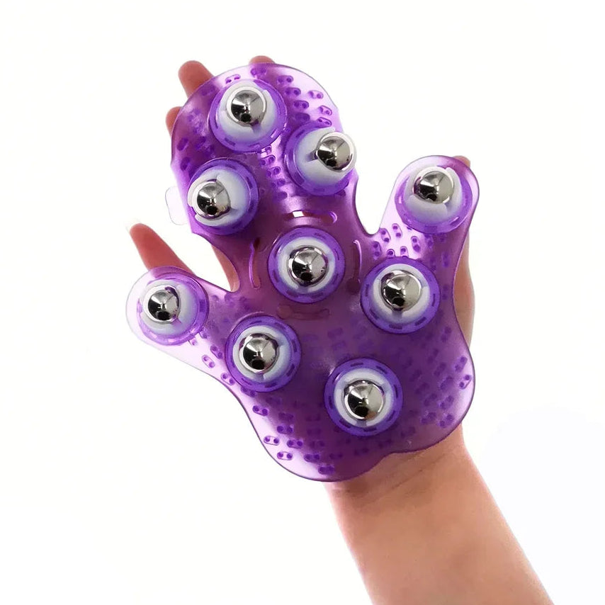Massagehandschuh mit Rollkugeln – Ganzkörper Wellness- und Entspannungswerkzeug